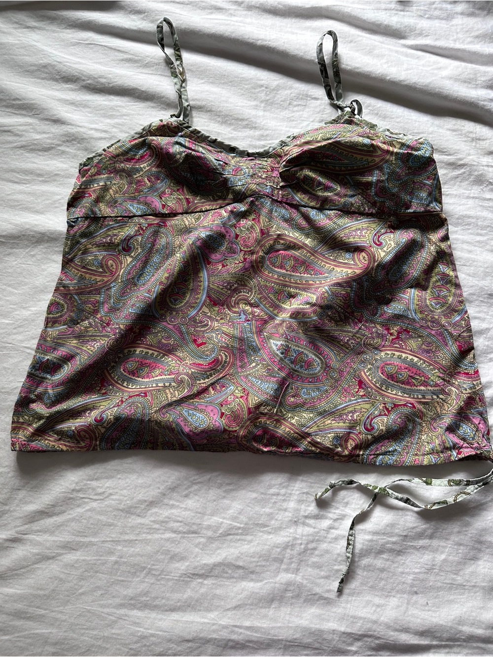 GAP Paisley Spaghetti Strap Camisole - Pink Multi
